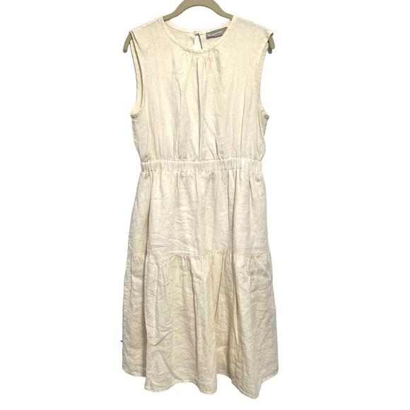 Everlane The Linen Open Back Dress Sz 6 Cream - Picture 2 of 14